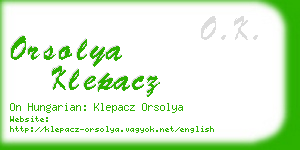 orsolya klepacz business card